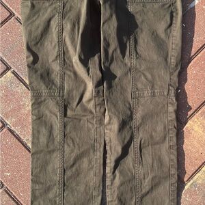 White House Black Market Green Ankle Cropped Pants